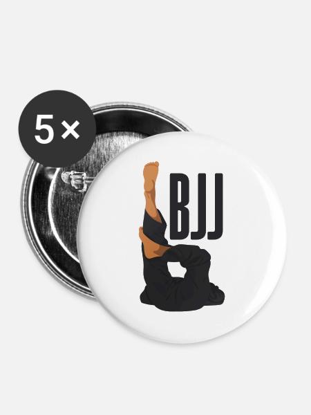 BJJ Techniques: Triangle - Buttons groß 56 mm (5er Pack) - Weiß