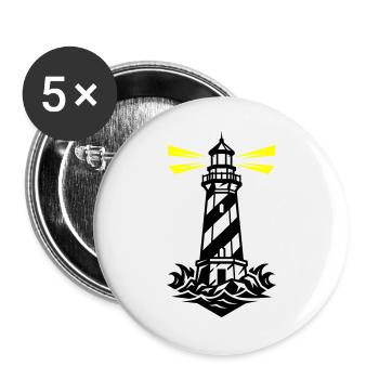Icône de la Côte du Phare - Lot de 5 grands badges (56 mm) - blanc - Devant