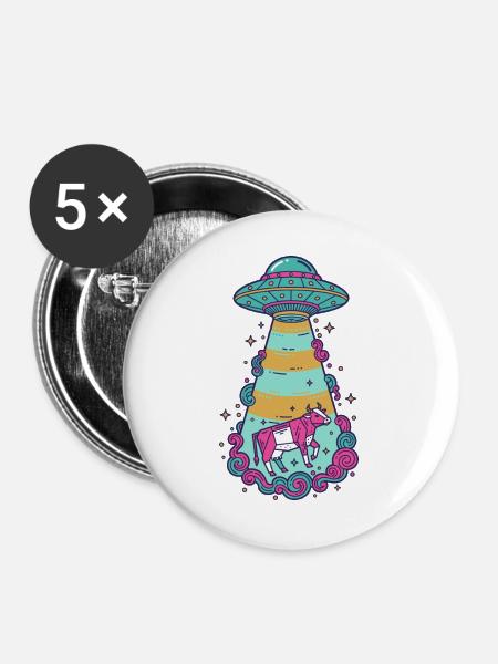 Spiritualität Heilige Geometrie Zen-Symbol - Buttons groß 56 mm (5er Pack) - Weiß