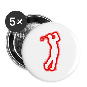Golfers Golfers Golfers Boys Men Golf - Buttons large 2.2''/56 mm (5-pack) - white - Front