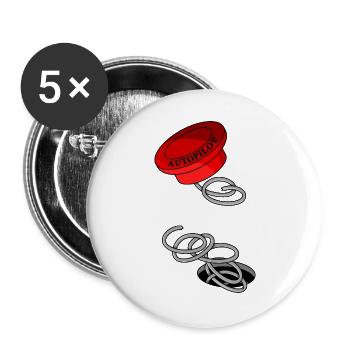 AUTOPILOT OFF - Buttons large 2.2''/56 mm (5-pack) - white - Front