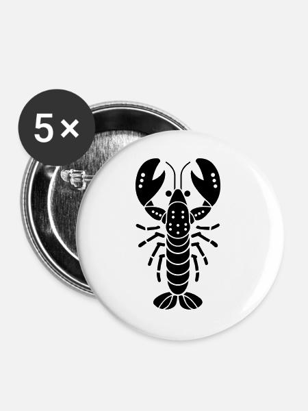 Marinierte Gottesanbeterin - Buttons groß 56 mm (5er Pack) - Weiß