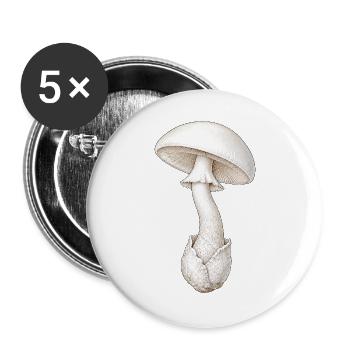 Die Zerstörung der Angel-Pilz-Mütze - Buttons groß 56 mm (5er Pack) - Weiß - Vorne