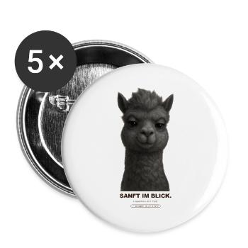 sanft-im-blick - Buttons groß 56 mm (5er Pack) - Weiß - Vorne