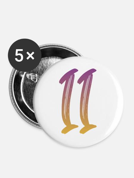 11 - Buttons groß 56 mm (5er Pack) - Weiß