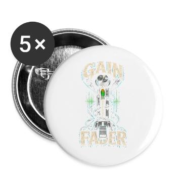 Tontechniker Audiotechnik Gain Before Fader - Buttons groß 56 mm (5er Pack) - Weiß - Vorne