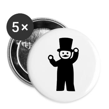 Schornsteinfeger - Buttons groß 56 mm (5er Pack) - Weiß - Vorne
