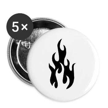 Flame - Buttons large 2.2''/56 mm (5-pack) - white - Front