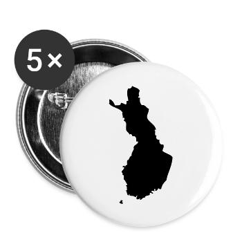 Finlande - Lot de 5 grands badges (56 mm) - blanc - Devant