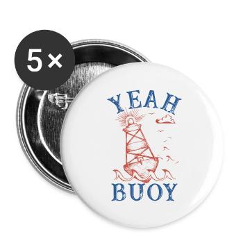yeah buoy Graphic - Buttons large 2.2''/56 mm (5-pack) - white - Front