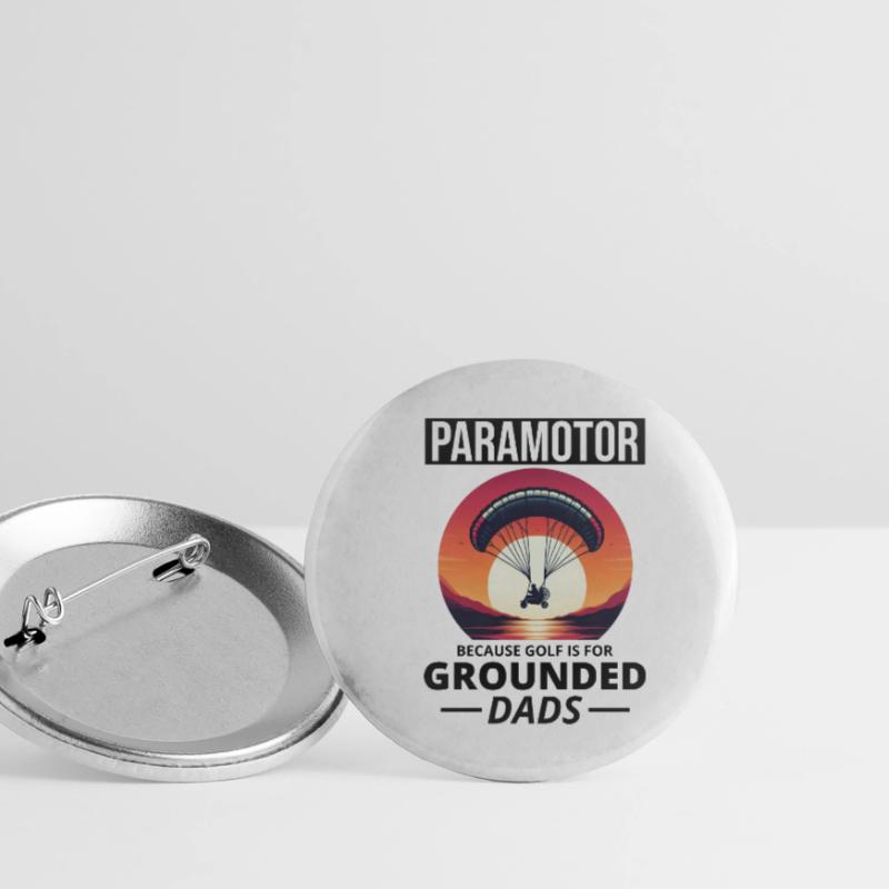 Paramotor Pilot Paramotoring Powered Paraglider Buttons large 2.2''/56 mm (5-pack)