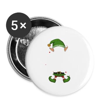 Le plus ancien groupe familial elfe correspondant à Noël - Lot de 5 grands badges (56 mm) - blanc - Devant