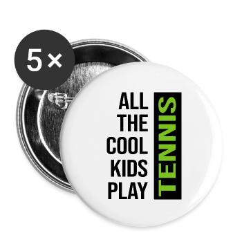 Tennis Tennis Match Joueur de tennis Match Ball - Lot de 5 grands badges (56 mm) - blanc - Devant