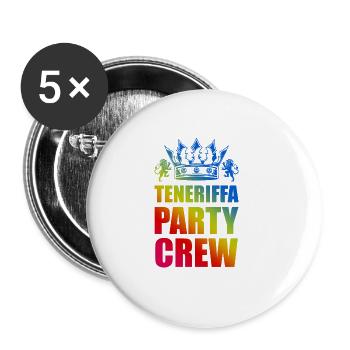 Dicton de l’équipe de la fête de Tenerife - Lot de 5 grands badges (56 mm) - blanc - Devant
