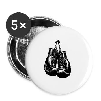Classic boxing gloves in vintage boxer style - Buttons large 2.2''/56 mm (5-pack) - white - Front