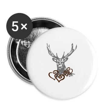 trocht - Buttons large 2.2''/56 mm (5-pack) - white - Front