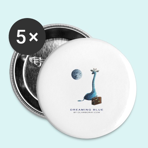 Dreaming Blue - Buttons large 2.2''/56 mm (5-pack)