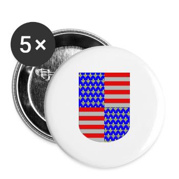 Charles Martel - Lot de 5 grands badges (56 mm) - blanc - Devant
