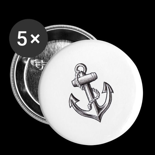 Anchor Tattoo Flash - Confezione da 5 spille grandi (56 mm)