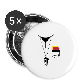 Referee - Football - Map and whistle - Buttons large 2.2''/56 mm (5-pack) - white - Front
