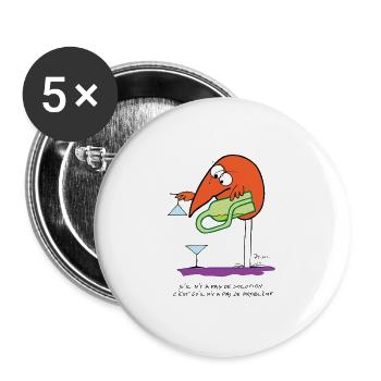 No solution no problem - Buttons large 2.2''/56 mm (5-pack) - white - Front