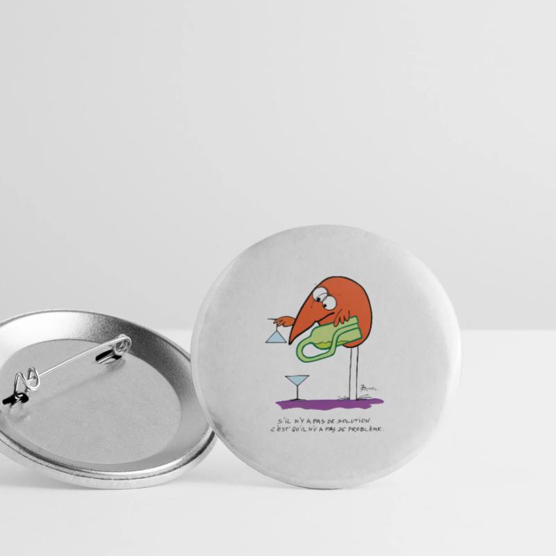 No solution no problem Buttons large 2.2''/56 mm (5-pack)