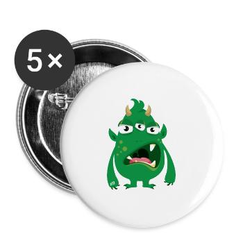 Monstaa Originaals Monster # 11 - Buttons large 2.2''/56 mm (5-pack) - white - Front