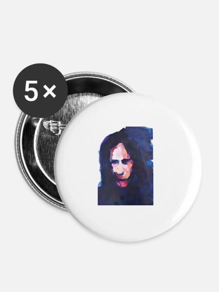 Original Kunstdruck "Zume" - Buttons groß 56 mm (5er Pack) - Weiß