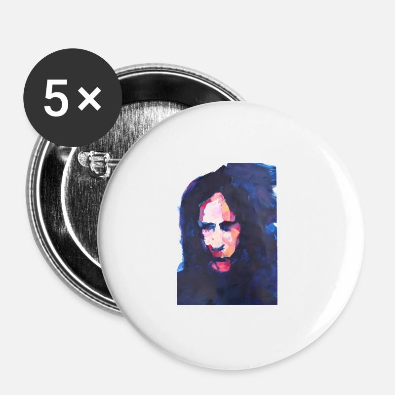 Original Kunstdruck "Zume" - Buttons groß 56 mm (5er Pack) - Weiß
