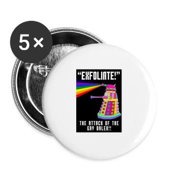 Dr. wer - Buttons groß 56 mm (5er Pack) - Weiß - Vorne