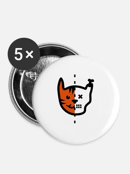 Schrödinger's Cat / Cat Called Schroedinger (3c) - Buttons large 2.2''/56 mm (5-pack) - white