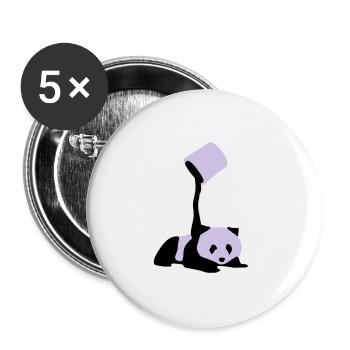 Baby Panda - Buttons groß 56 mm (5er Pack) - Weiß - Vorne