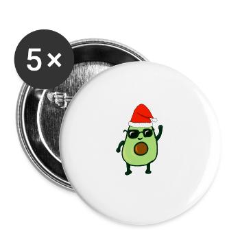 Avocado - Christmas - funny - Buttons large 2.2''/56 mm (5-pack) - white - Front
