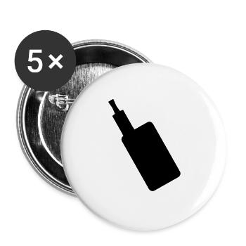 Vape / E-Zigarette - Buttons groß 56 mm (5er Pack) - Weiß - Vorne