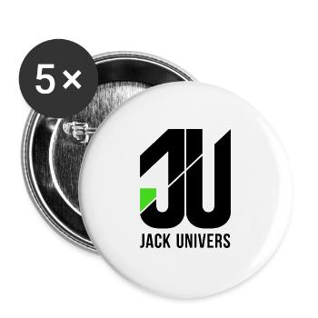 Jack Univers - Buttons groß 56 mm (5er Pack) - Weiß - Vorne