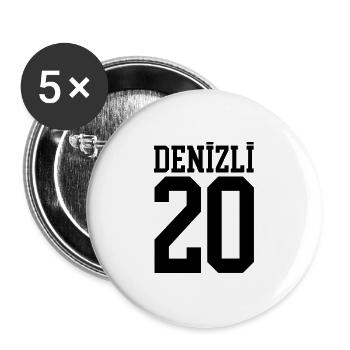 20 Denizli - Lot de 5 grands badges (56 mm) - blanc - Devant