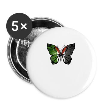 Palestine Butterfly - Buttons large 2.2''/56 mm (5-pack) - white - Front
