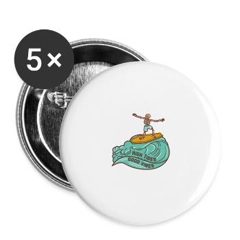 High Tides - Buttons groß 56 mm (5er Pack) - Weiß - Vorne