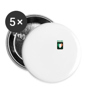 Irlande Drapeau Irlandais - Lot de 5 grands badges (56 mm) - blanc - Devant