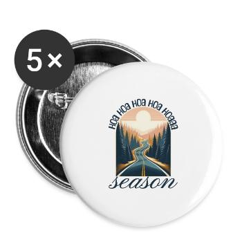 hoa hoa hoa season - Buttons groß 56 mm (5er Pack) - Weiß - Vorne