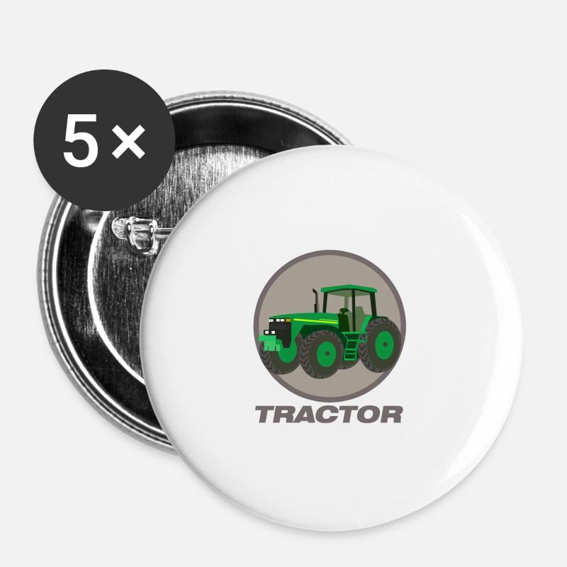 Tractor is my machine - tractor is my machine - Buttons large 2.2''/56 mm (5-pack) - white