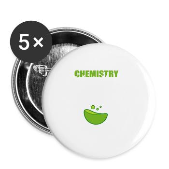 Chimie avec vous Don de scientifique - Lot de 5 grands badges (56 mm) - blanc - Devant