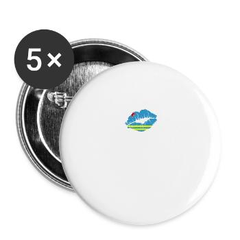 Aruba Flag Country Native Ancestry Pride Womens - Buttons large 2.2''/56 mm (5-pack) - white - Front