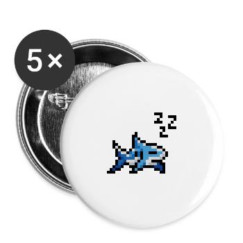 Shark - Buttons large 2.2''/56 mm (5-pack) - white - Front