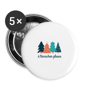 Ä tännschen please - Christmas Tree - Buttons groß 56 mm (5er Pack) - Weiß - Vorne