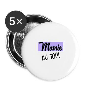 OMA. MUTTERTAG. ALLES GUTE ZUM OMA-TAG. ICH LIEBE DICH - Buttons groß 56 mm (5er Pack) - Weiß - Vorne