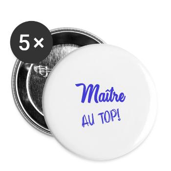 MEISTER. MEISTER. HUMOR - Buttons groß 56 mm (5er Pack) - Weiß - Vorne