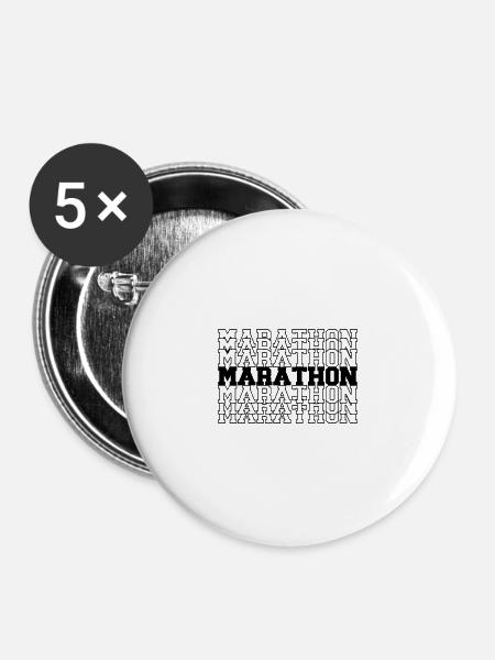 marathon - Buttons large 2.2''/56 mm (5-pack) - white
