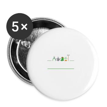 Équipe Jardinier Jardinier Dictons Mesdames - Lot de 5 grands badges (56 mm) - blanc - Devant
