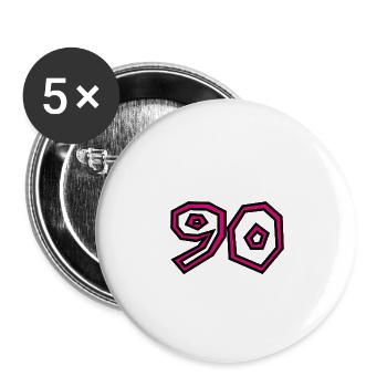 90. 90 YEARS. 90TH ANNIVERSARY. 90TH ANNIVERSARY. - Buttons large 2.2''/56 mm (5-pack) - white - Front